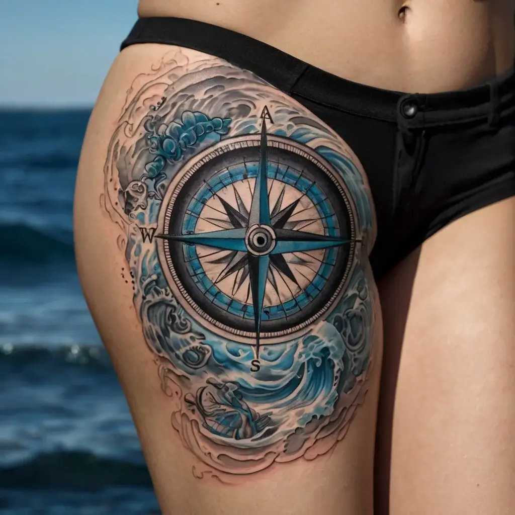 Compass Tattoos (107)