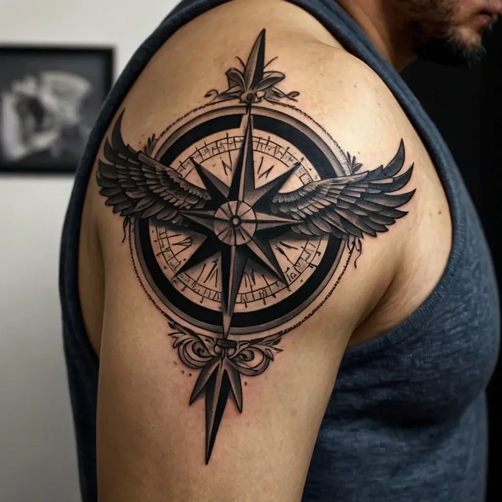 Compass Tattoos (62)