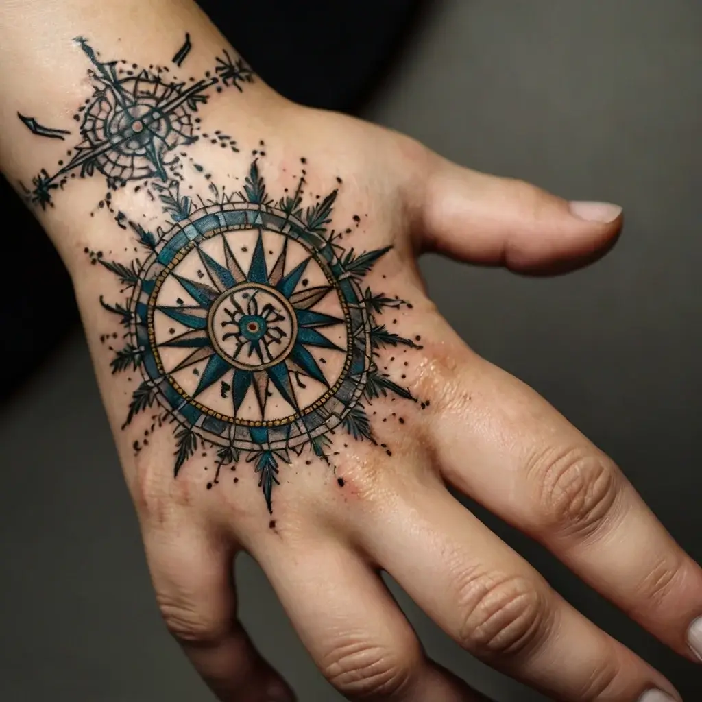 Compass Tattoos (66)