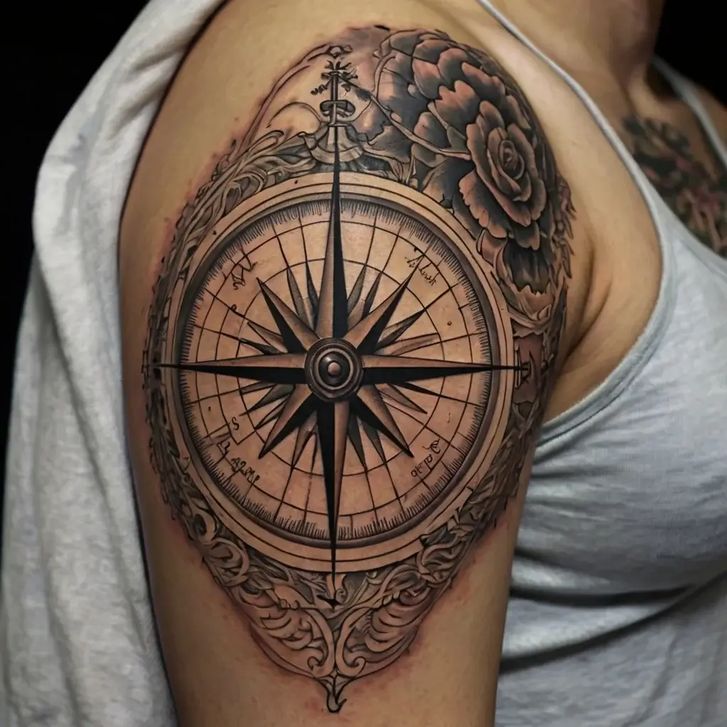 Compass Tattoos (68)