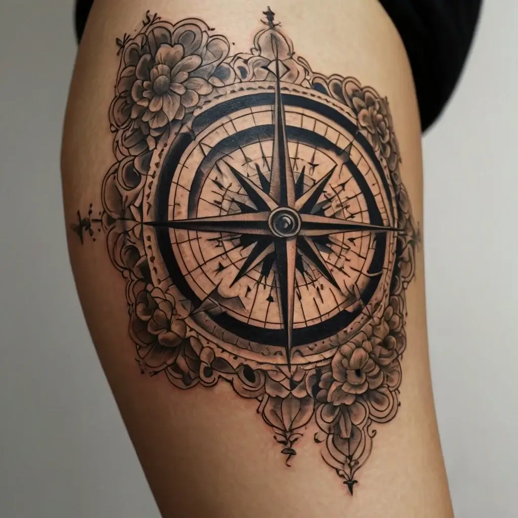 Compass Tattoos (77)