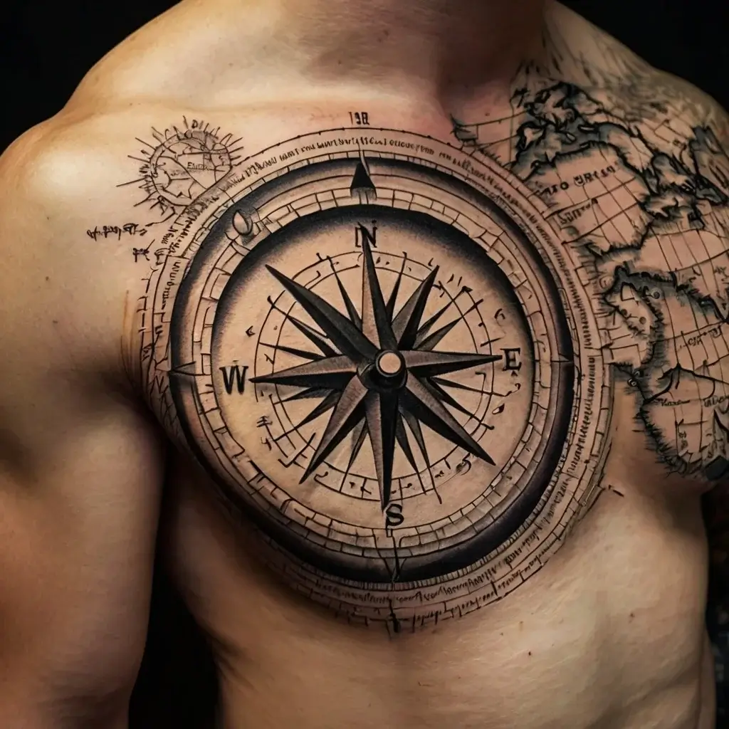 Compass Tattoos (85)