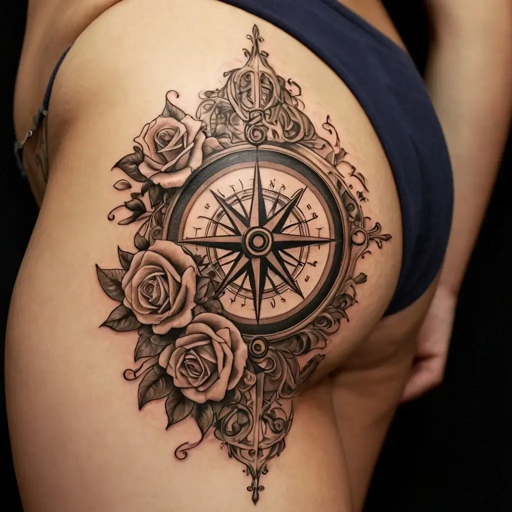 Compass Tattoos (87)