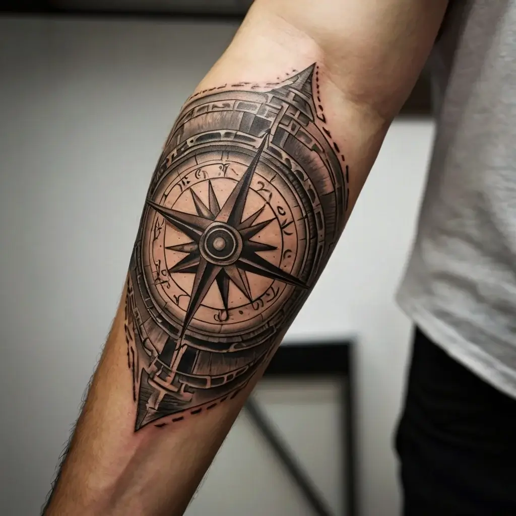 Compass Tattoos (89)