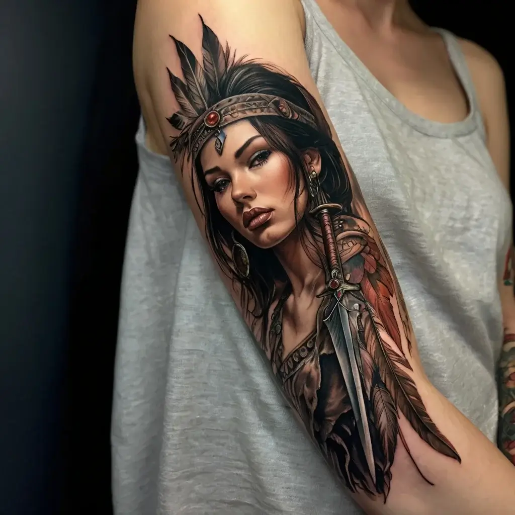 Feminine sword tattoos (11)