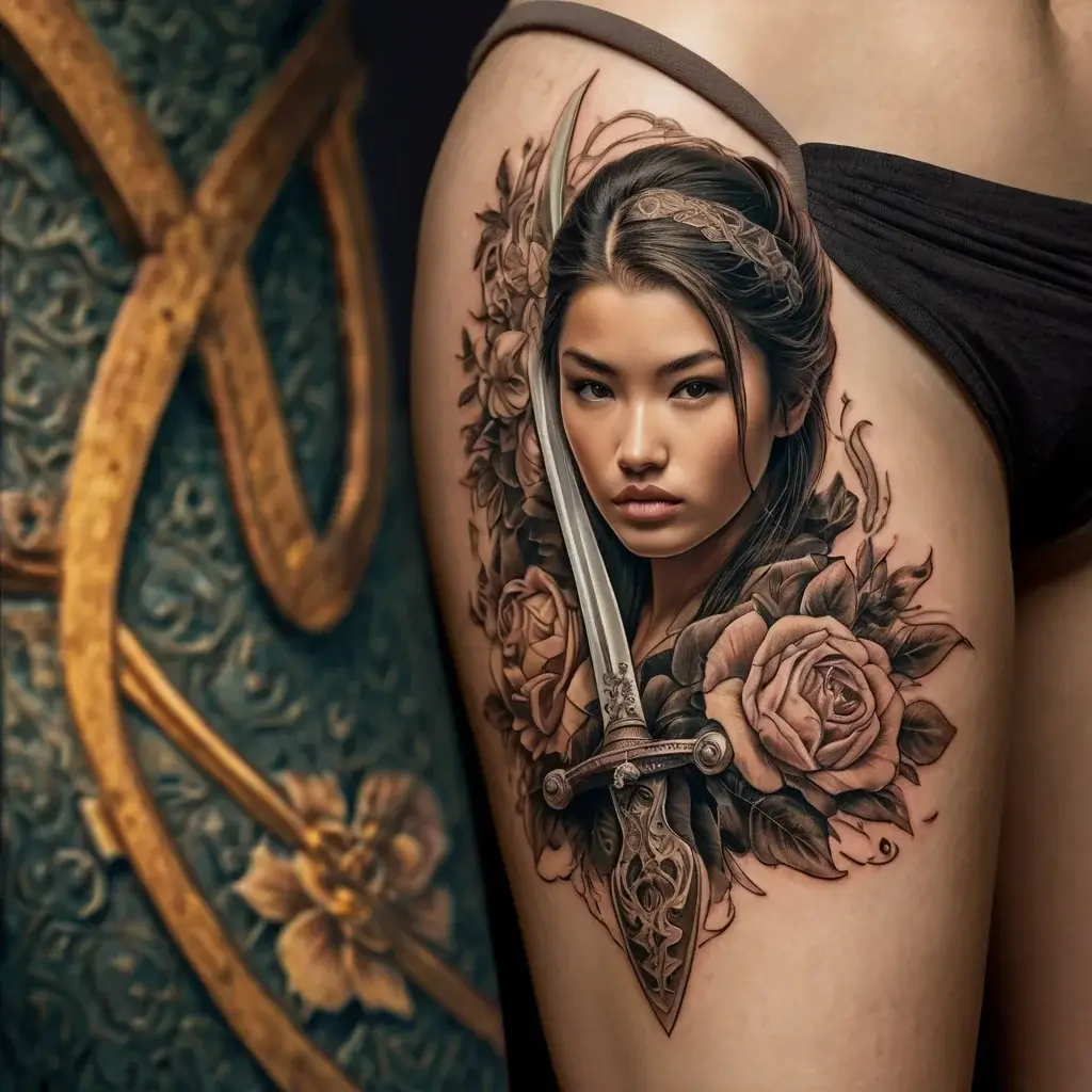 Feminine sword tattoos (12)