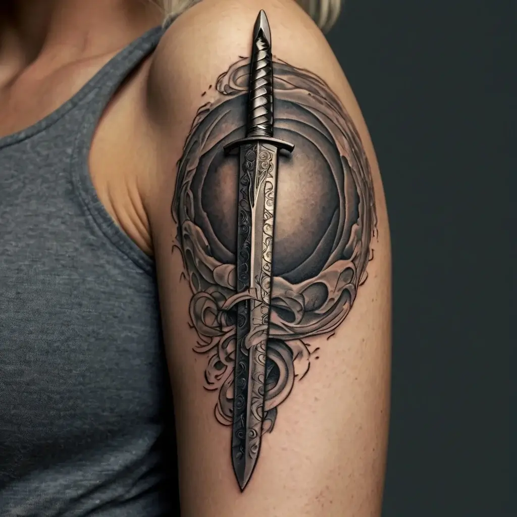 Feminine sword tattoos (16)