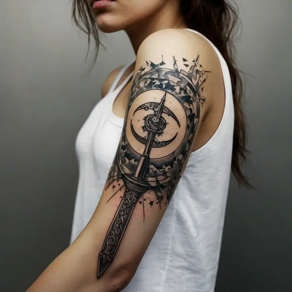 Feminine sword tattoos (18)