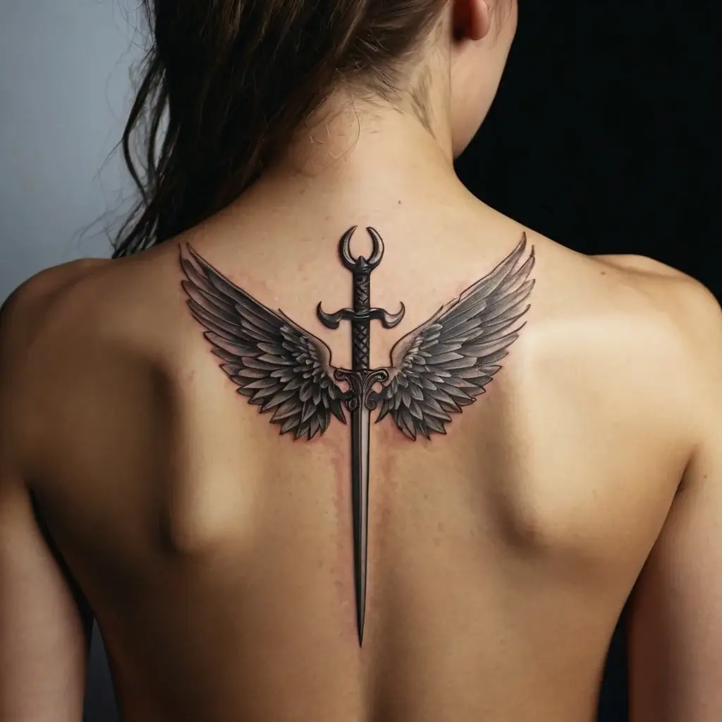 Feminine sword tattoos (19)