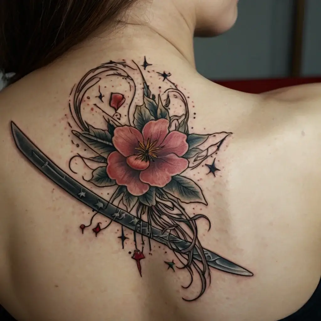 Feminine sword tattoos (2)