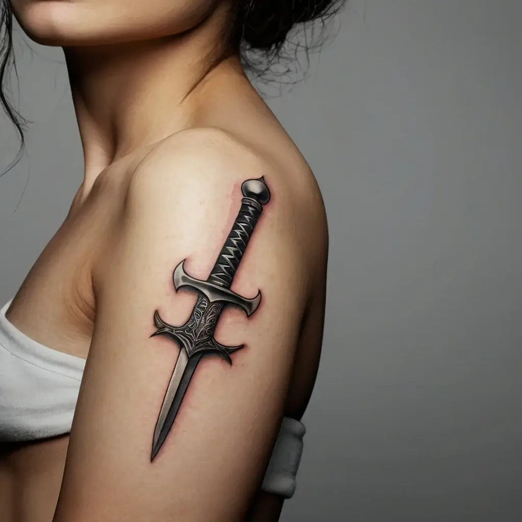 Feminine sword tattoos (25)