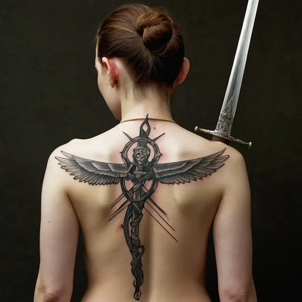 Feminine sword tattoos (27)