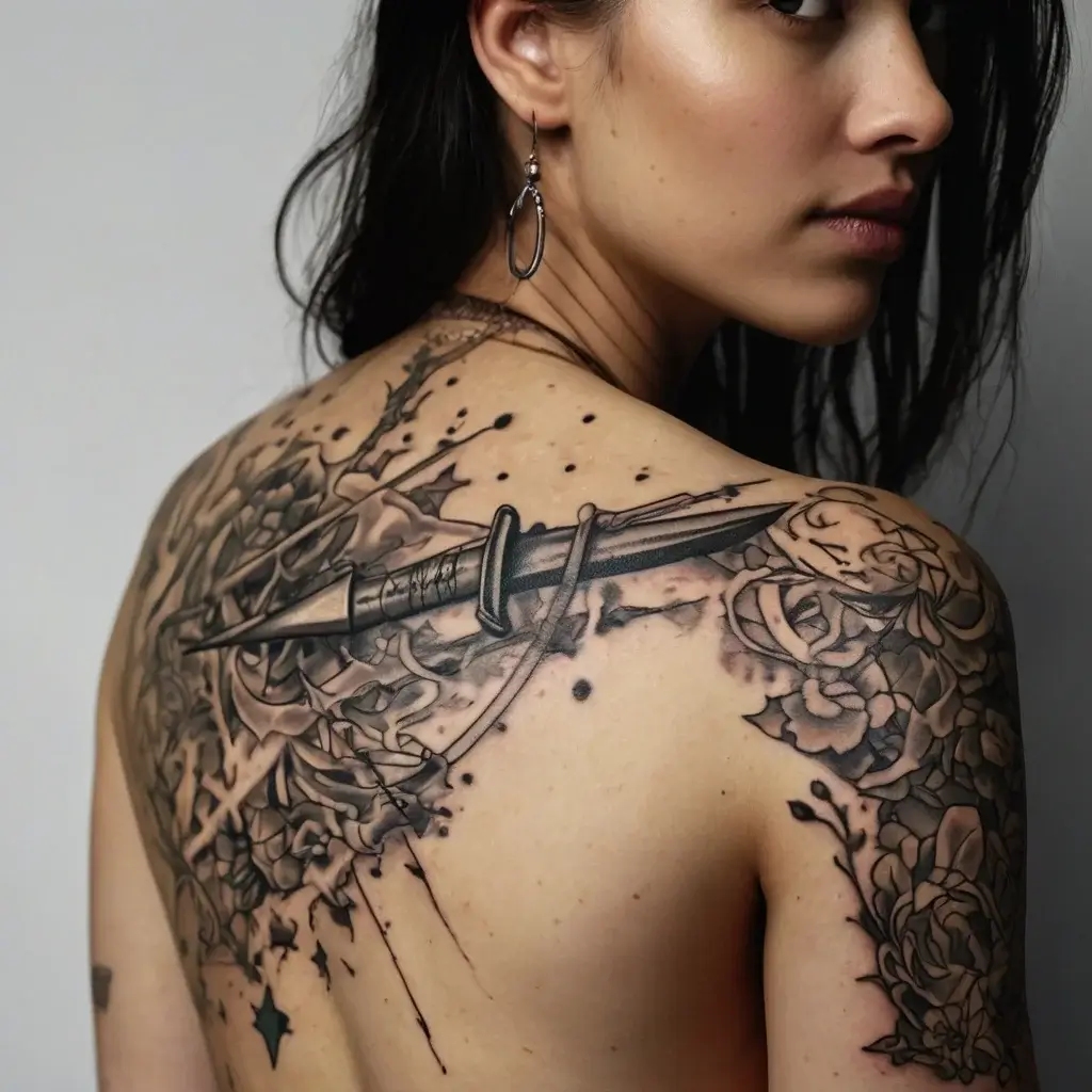 Feminine sword tattoos (3)