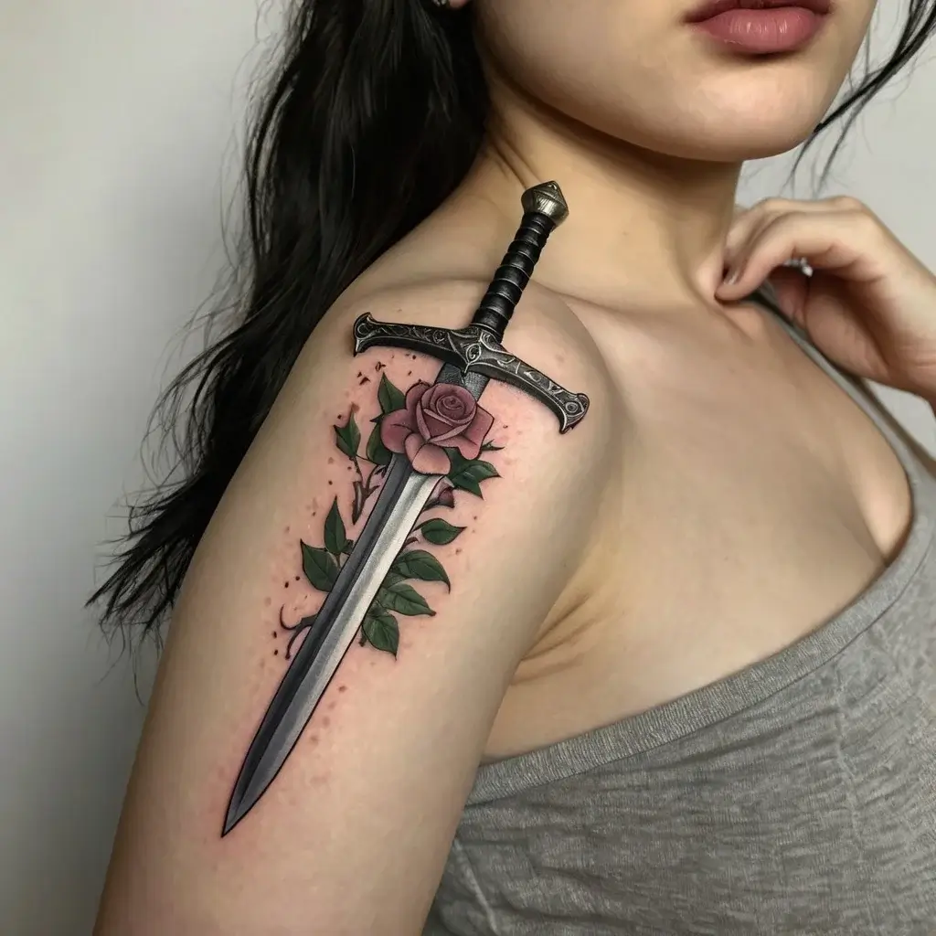 Feminine sword tattoos (32)