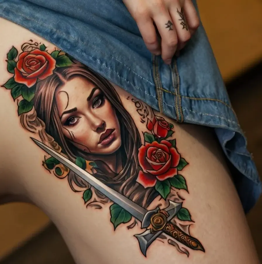 Feminine sword tattoos (33)