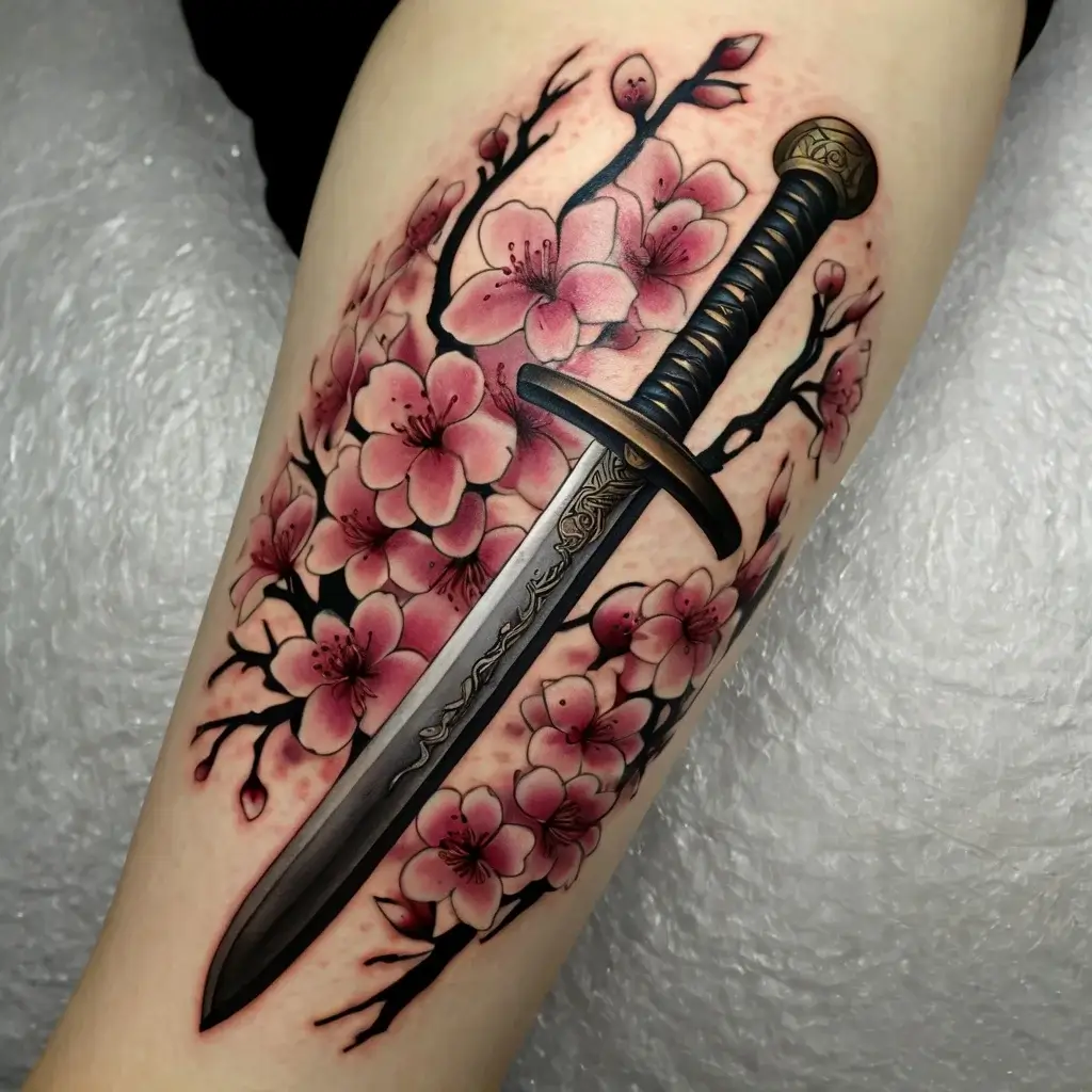 Feminine sword tattoos (49)