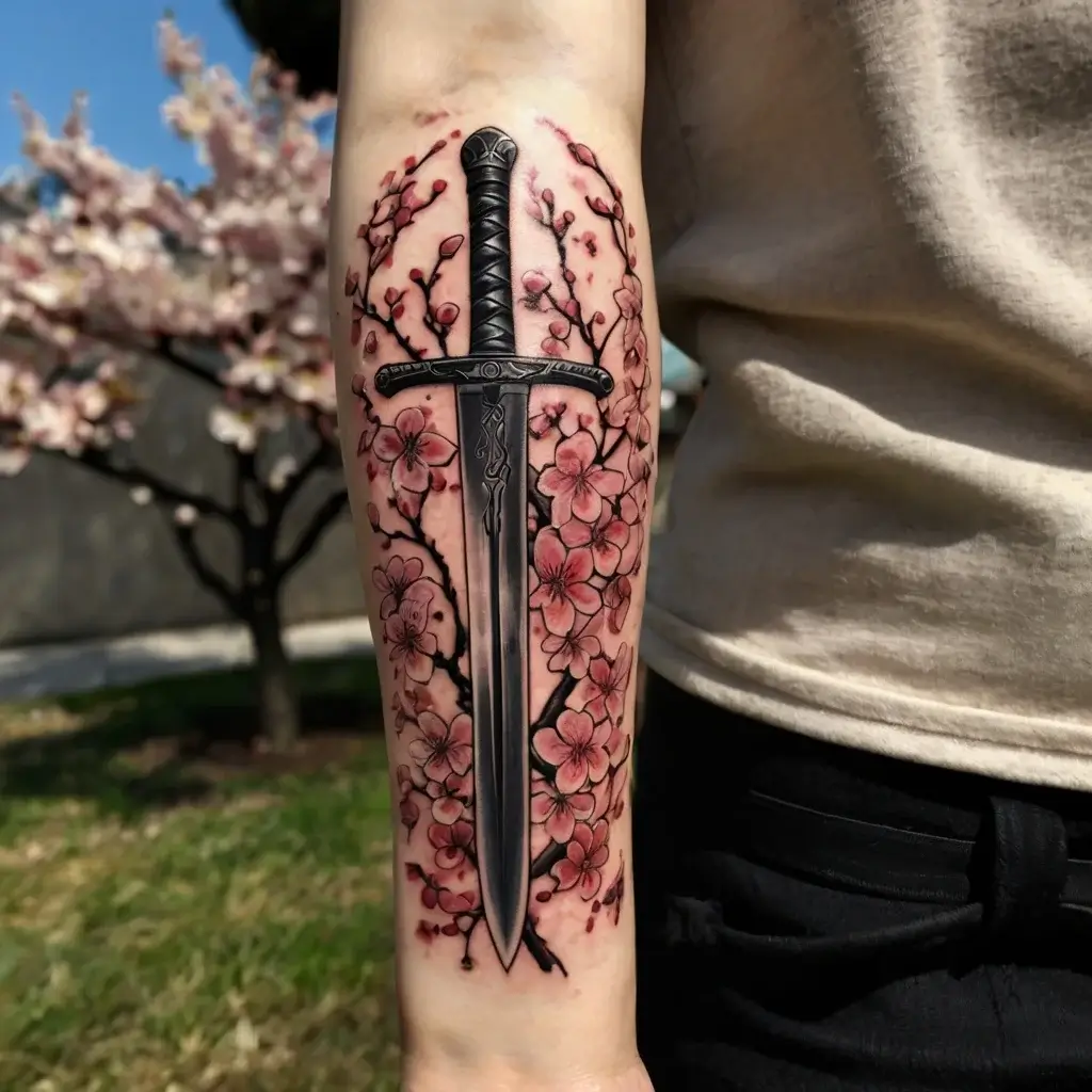 Feminine sword tattoos (50)