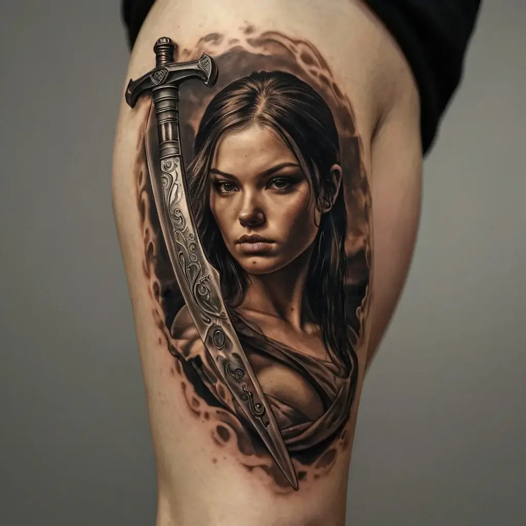 Feminine sword tattoos (62)