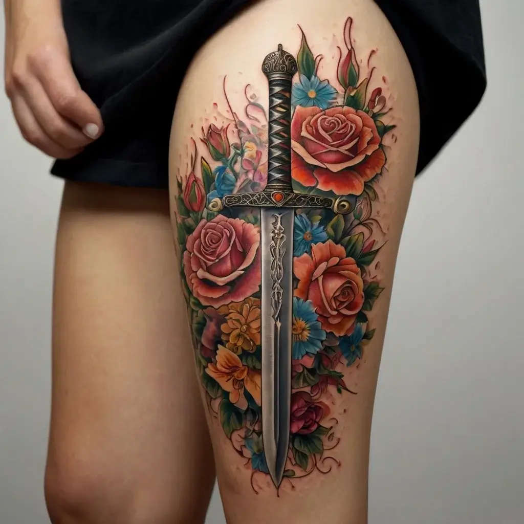 Feminine sword tattoos (63)