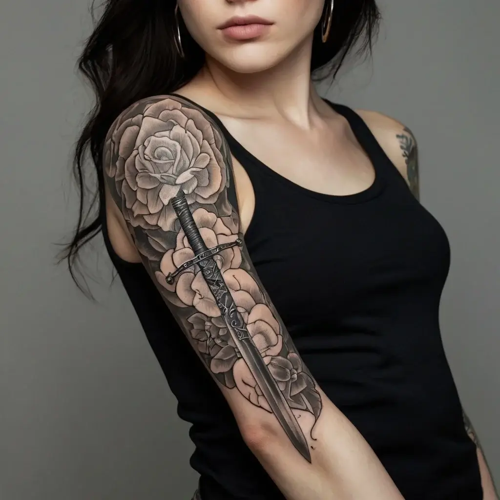 Feminine sword tattoos (72)