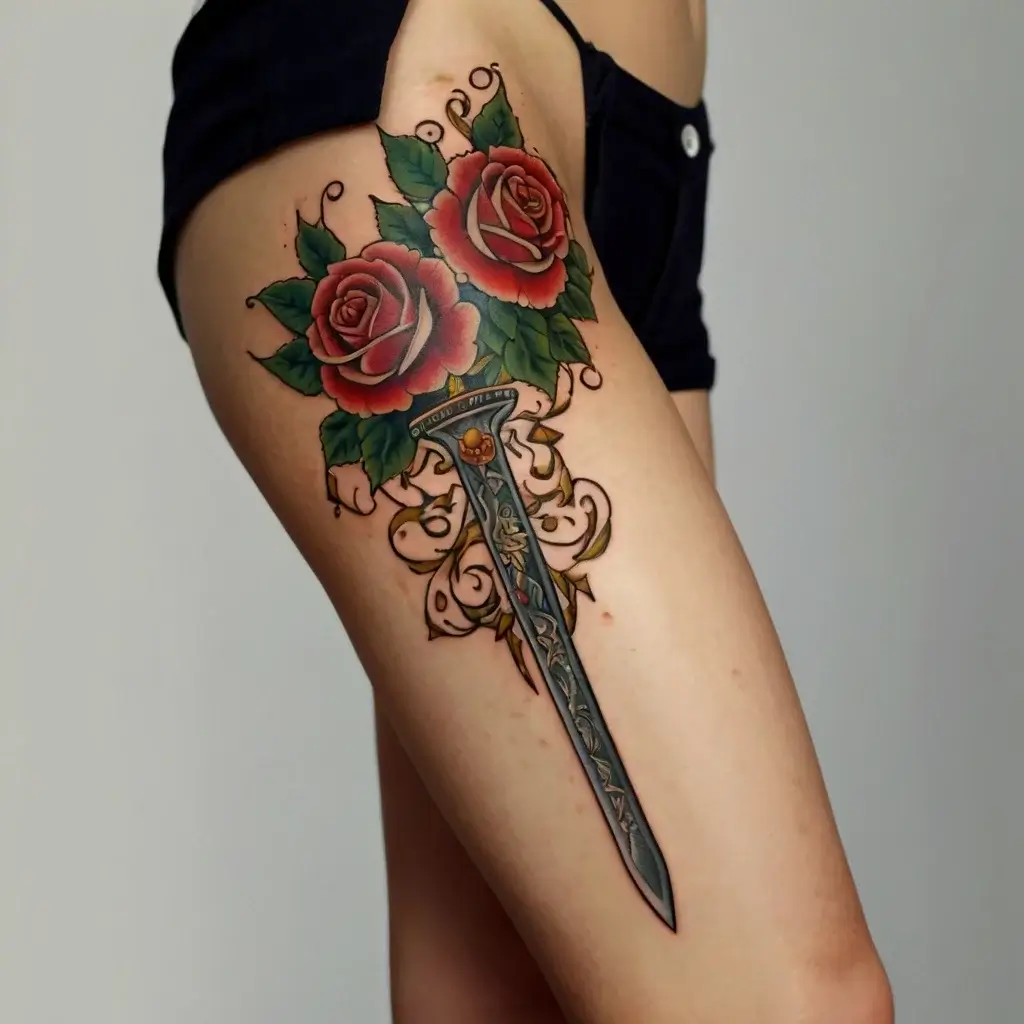 Feminine sword tattoos (74)