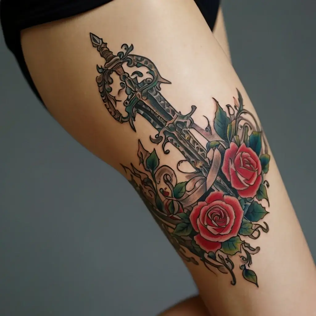 Feminine sword tattoos (75)