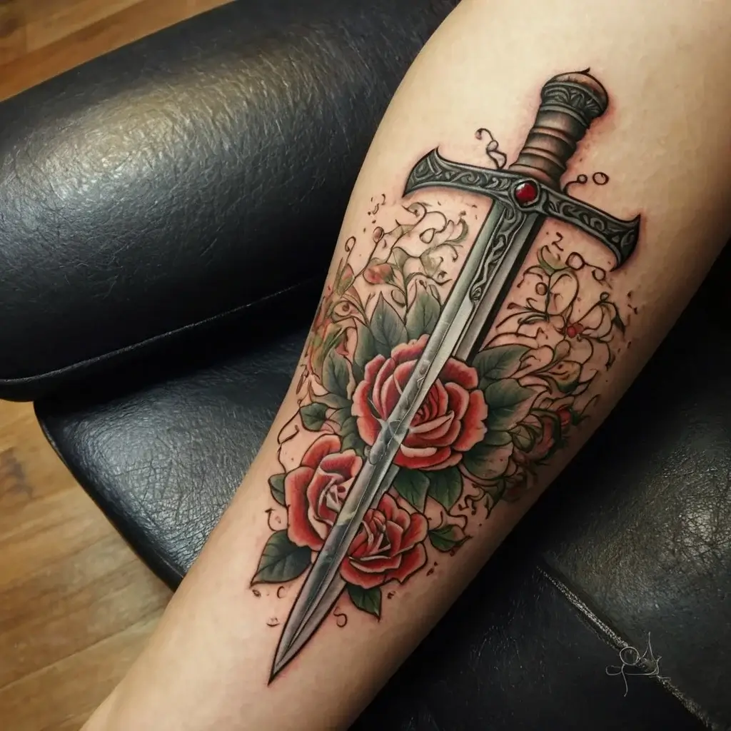 Feminine sword tattoos (78)