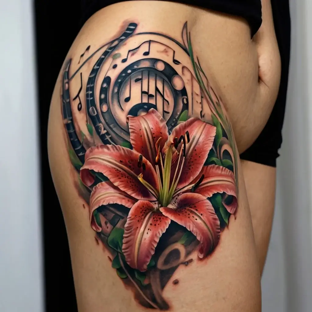 Stargazer Lily tattoos (13)