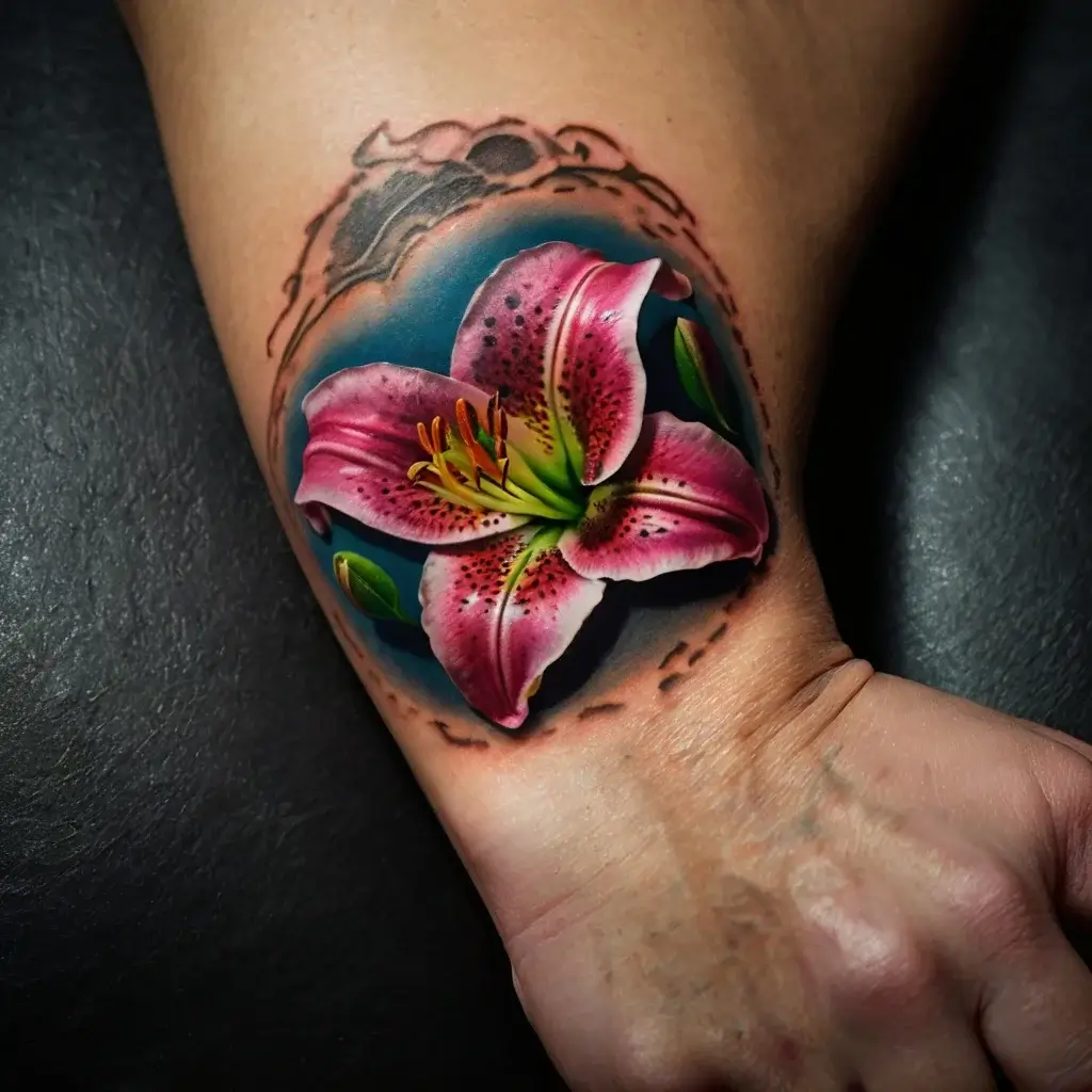 Stargazer Lily tattoos (28)