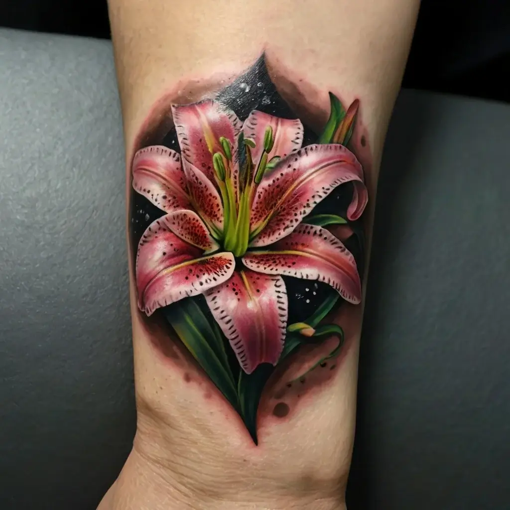 Stargazer Lily tattoos (29)