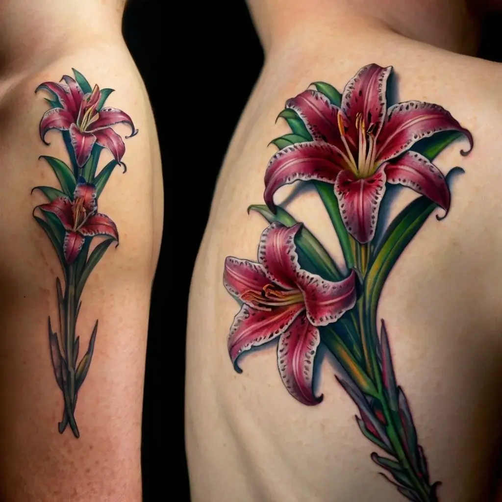 Stargazer Lily tattoos (33)