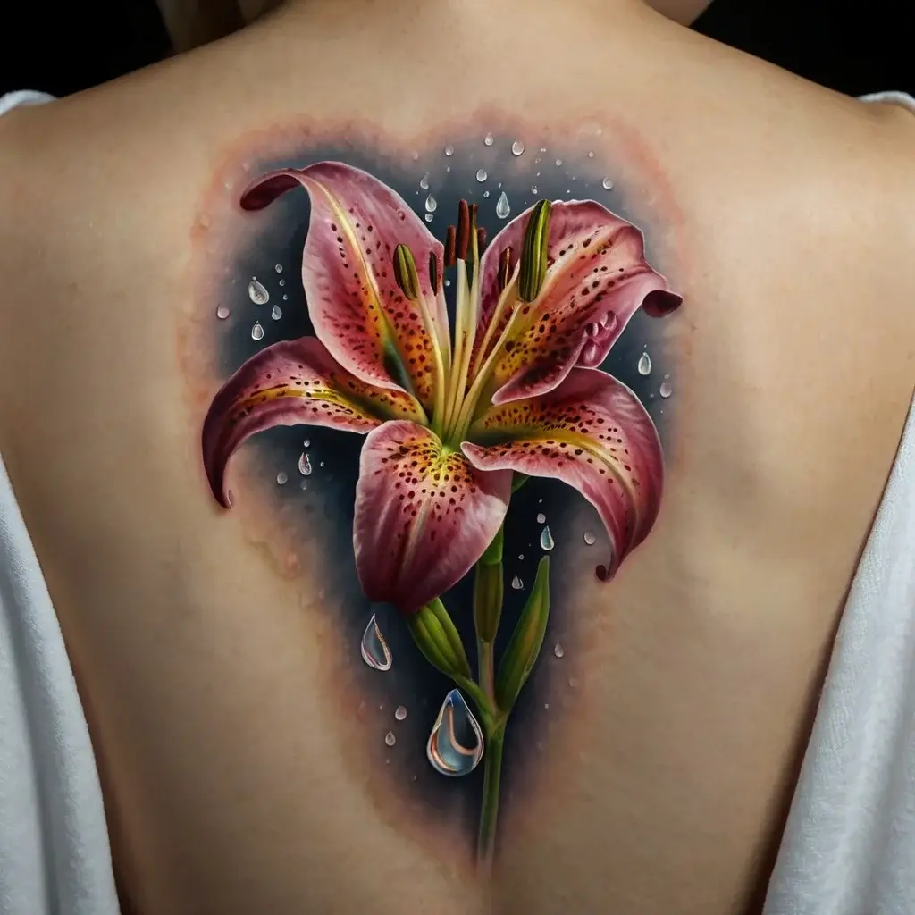 Stargazer Lily tattoos (36)