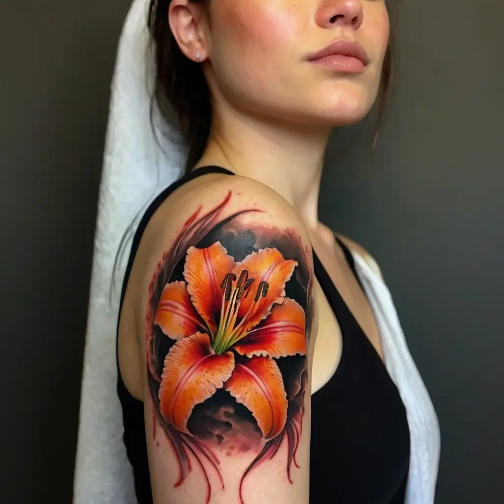 Stargazer Lily tattoos (4)