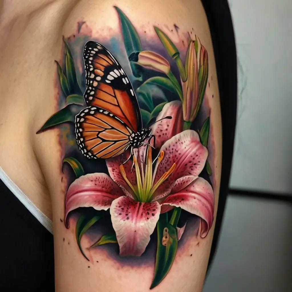 Stargazer Lily tattoos (40)