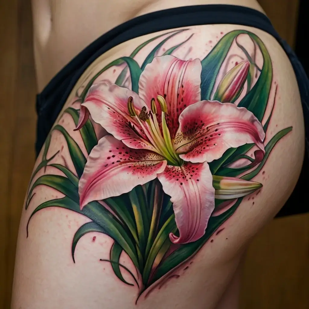 Stargazer Lily tattoos (41)