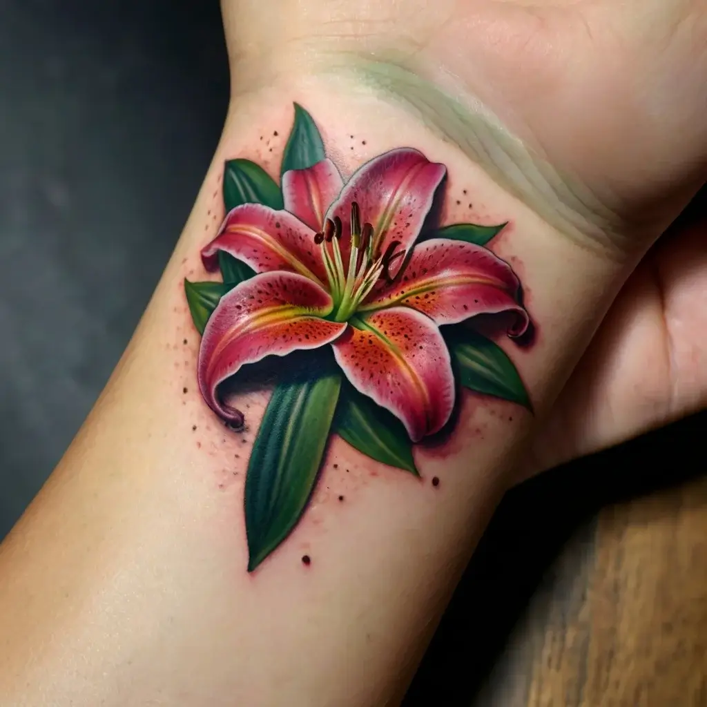 Stargazer Lily tattoos (43)