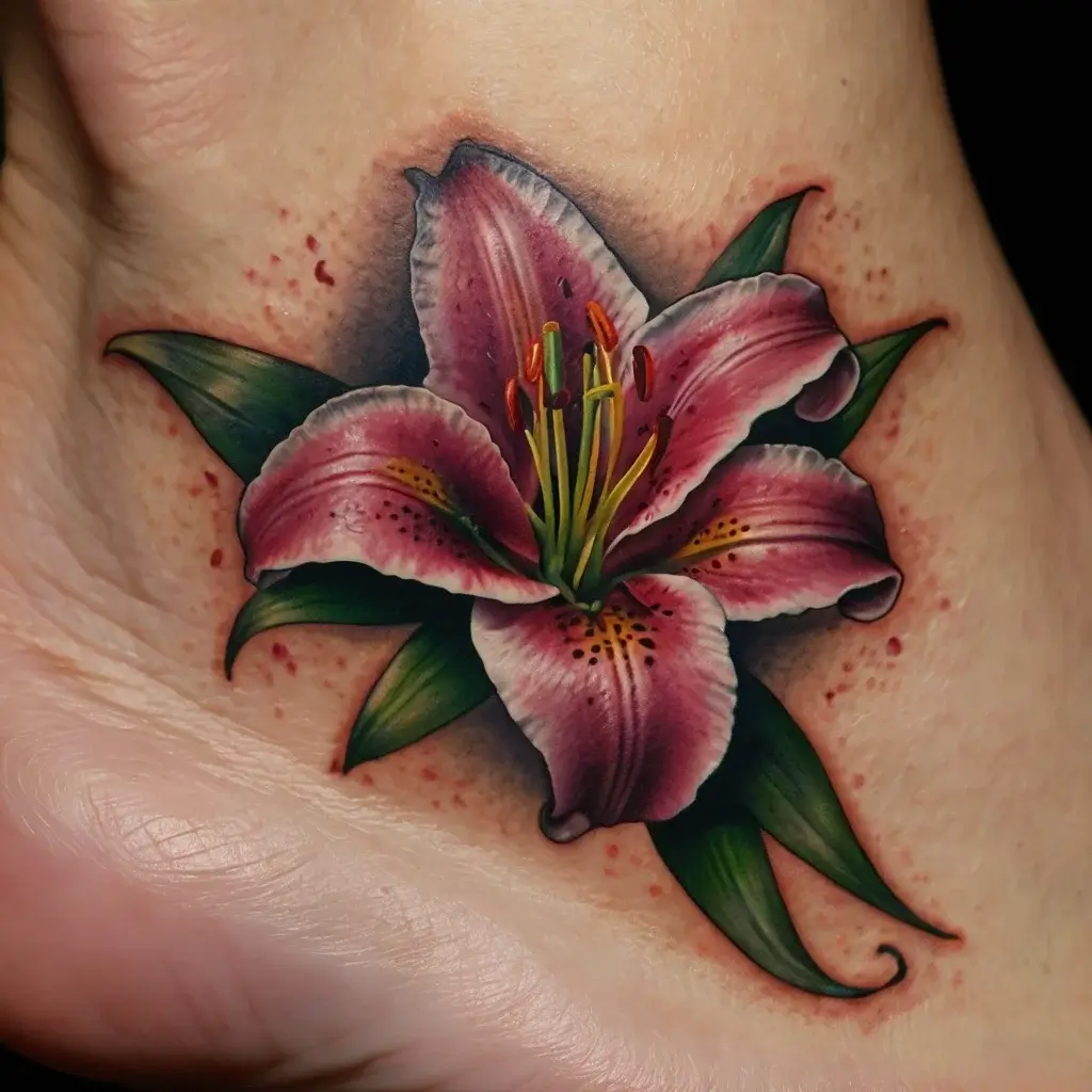 Stargazer Lily tattoos (46)