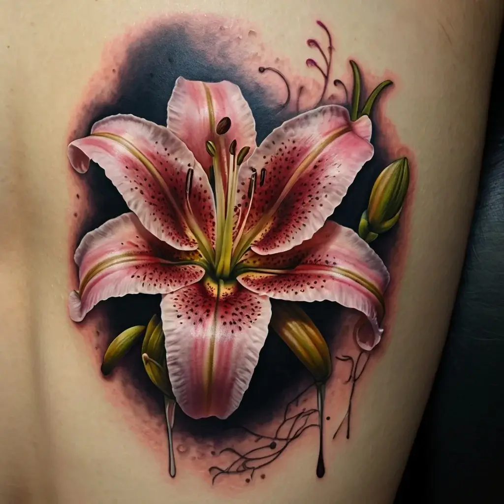 Stargazer Lily tattoos (47)