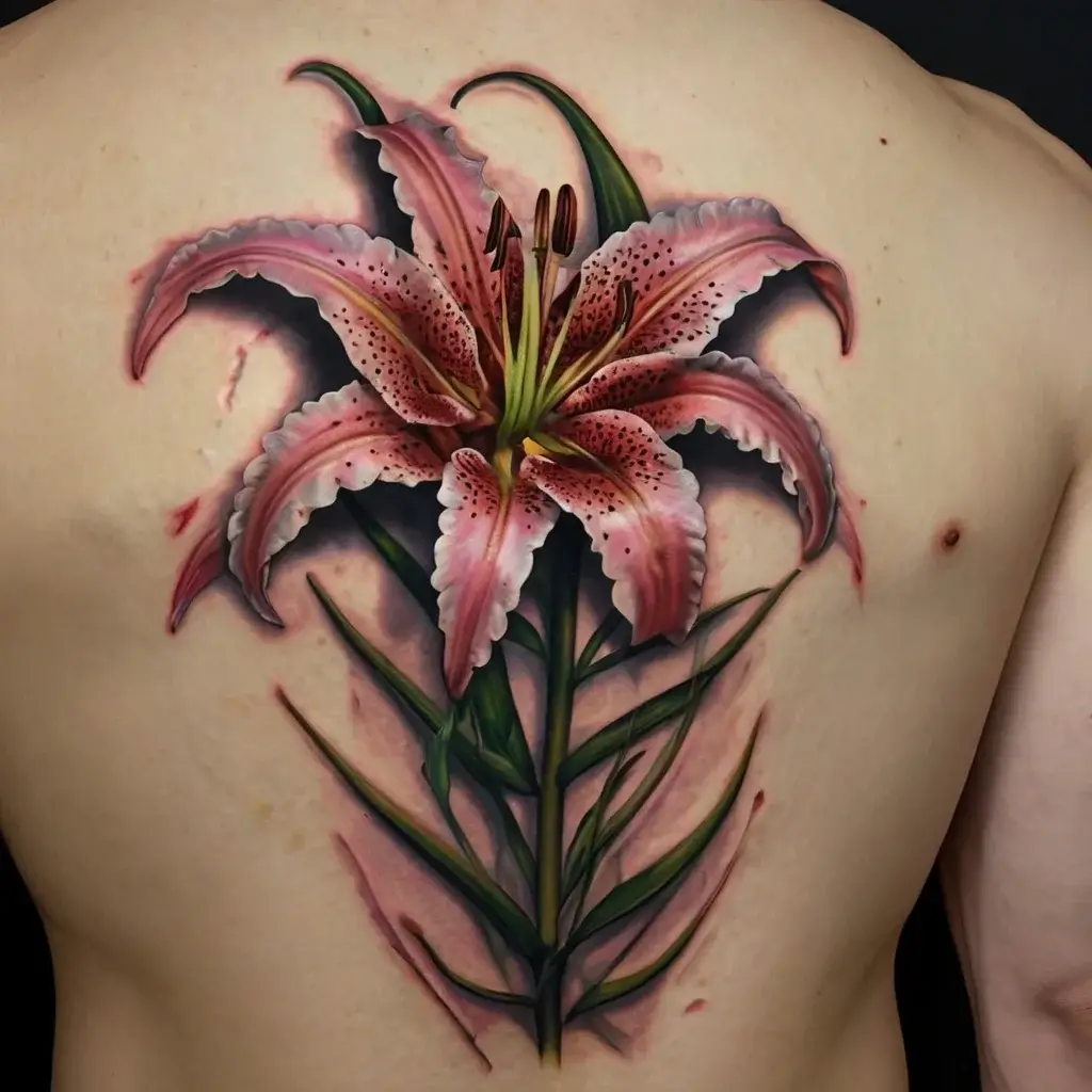 Stargazer Lily tattoos (48)