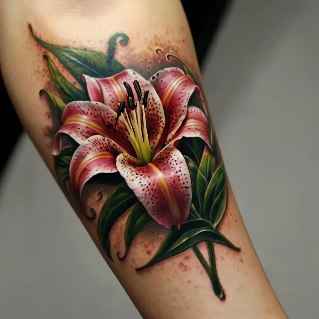 Stargazer Lily tattoos (49)