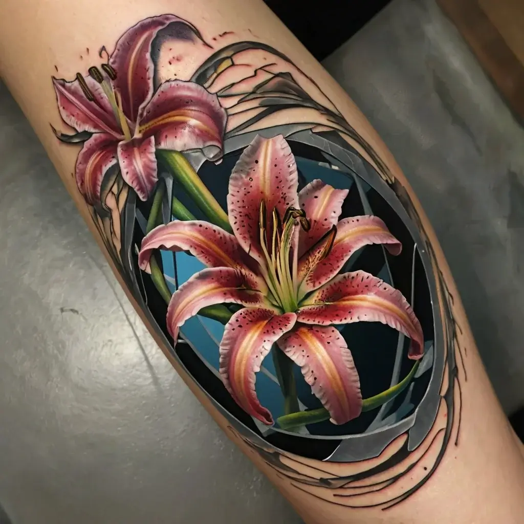 Stargazer Lily tattoos (5)