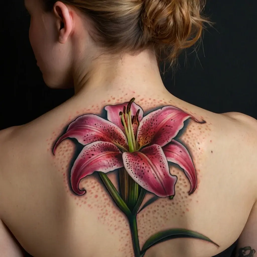 Stargazer Lily tattoos (52)