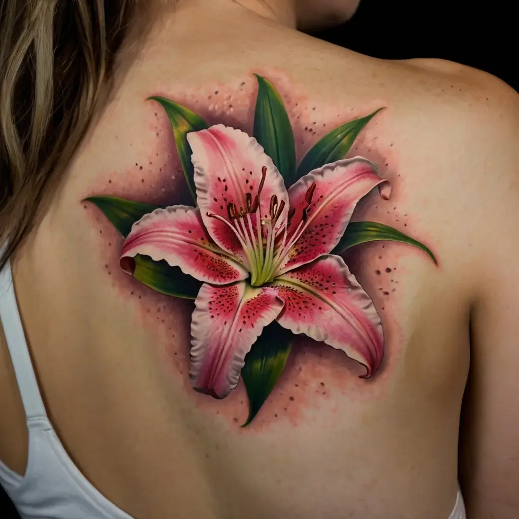 Stargazer Lily tattoos (53)