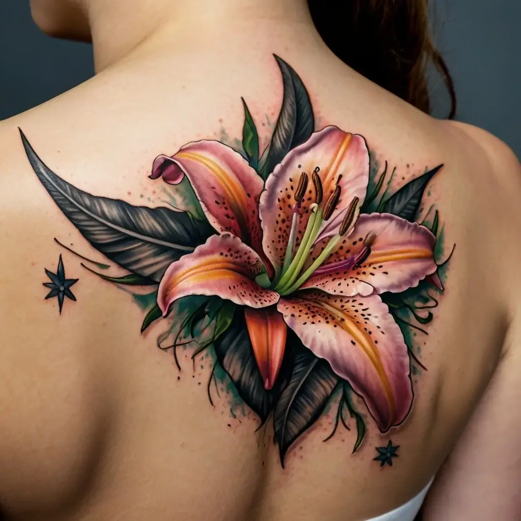 Stargazer Lily tattoos (8)