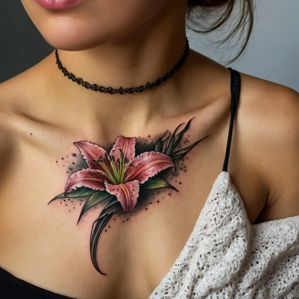 Stargazer Lily tattoos (9)