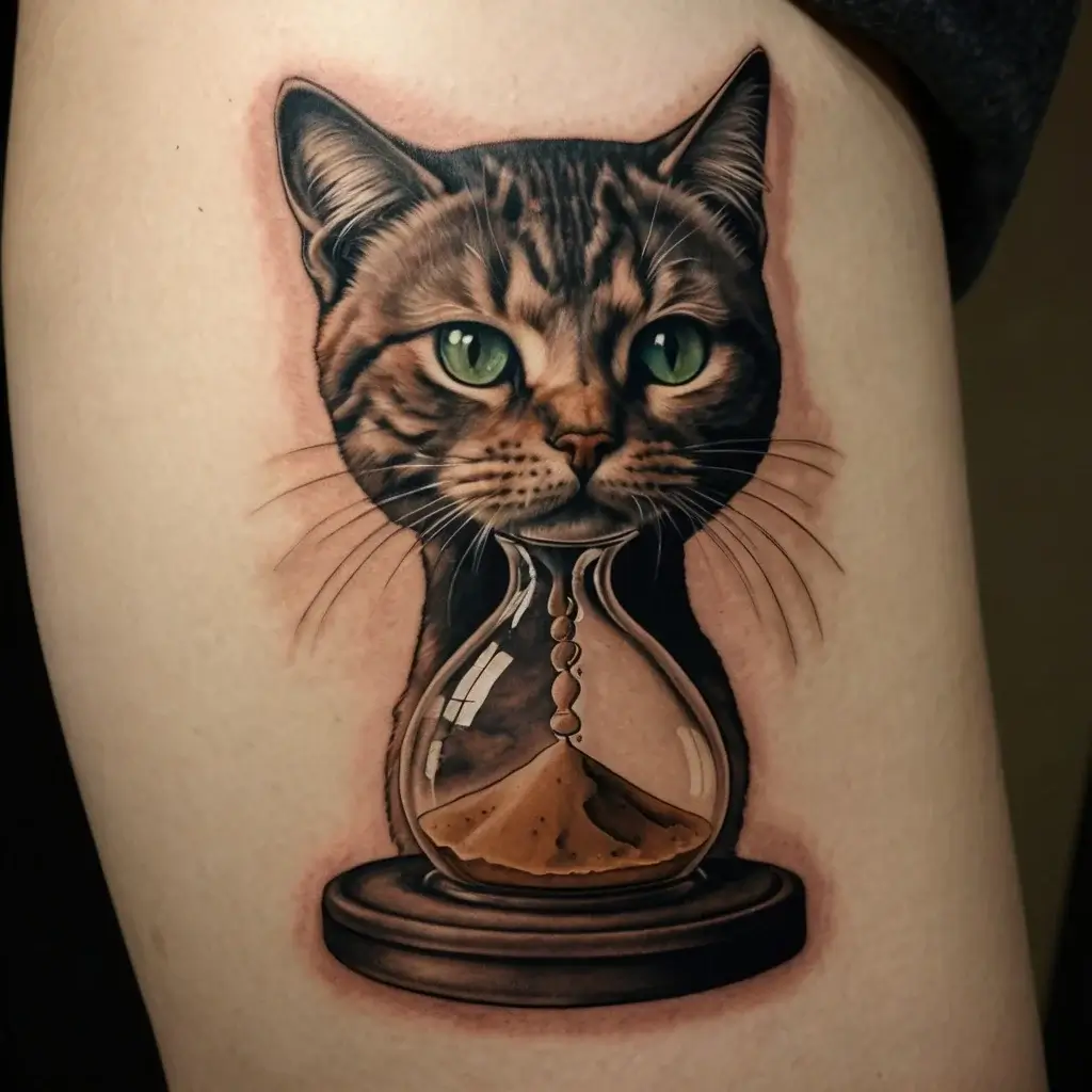 cat and moon tattoos (10)