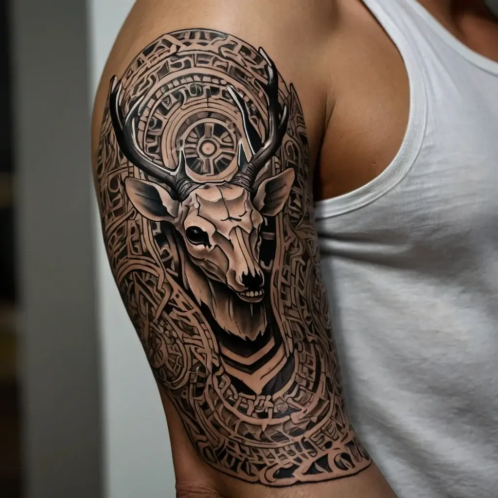 deer skull tattoos (24)