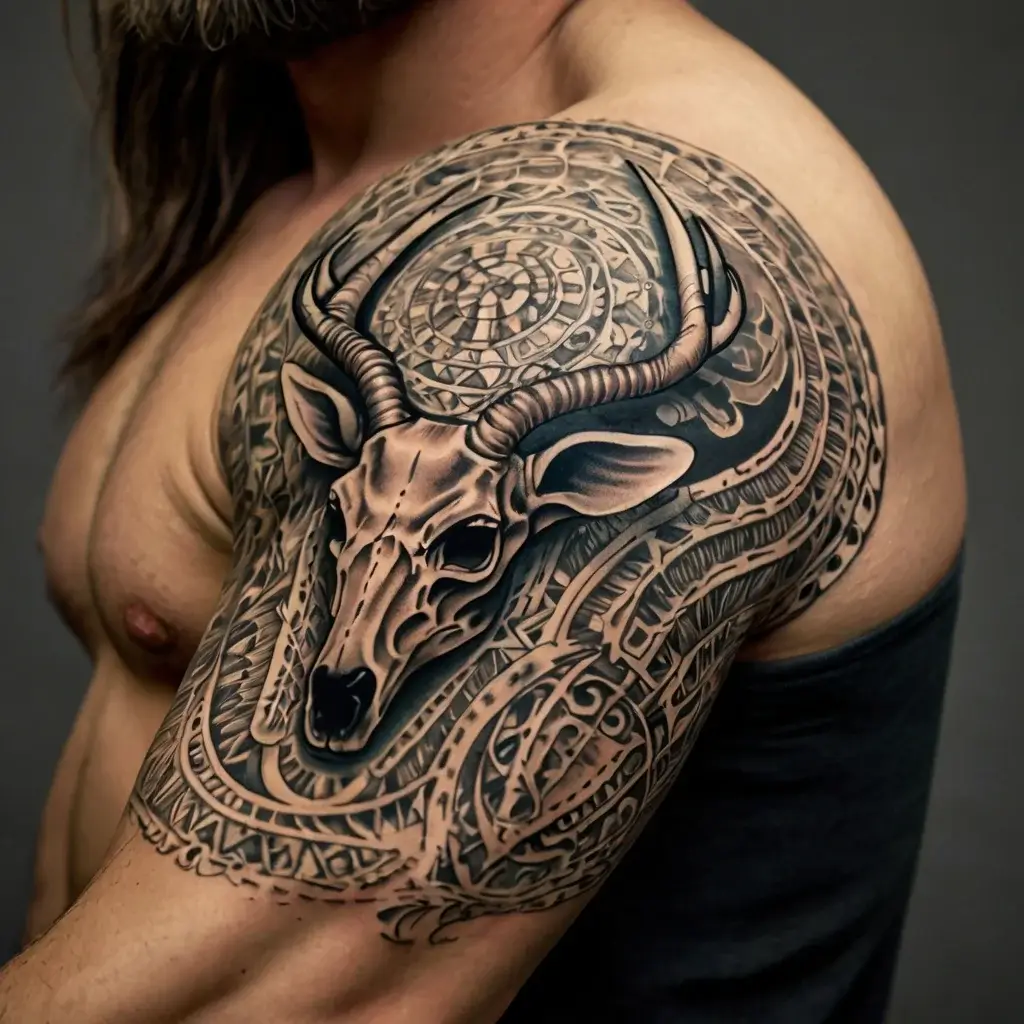 deer skull tattoos (25)