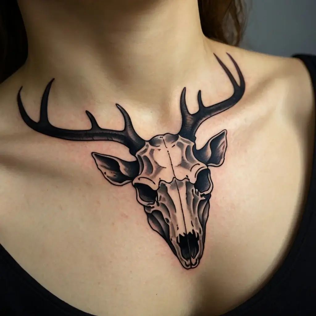 deer skull tattoos (39)