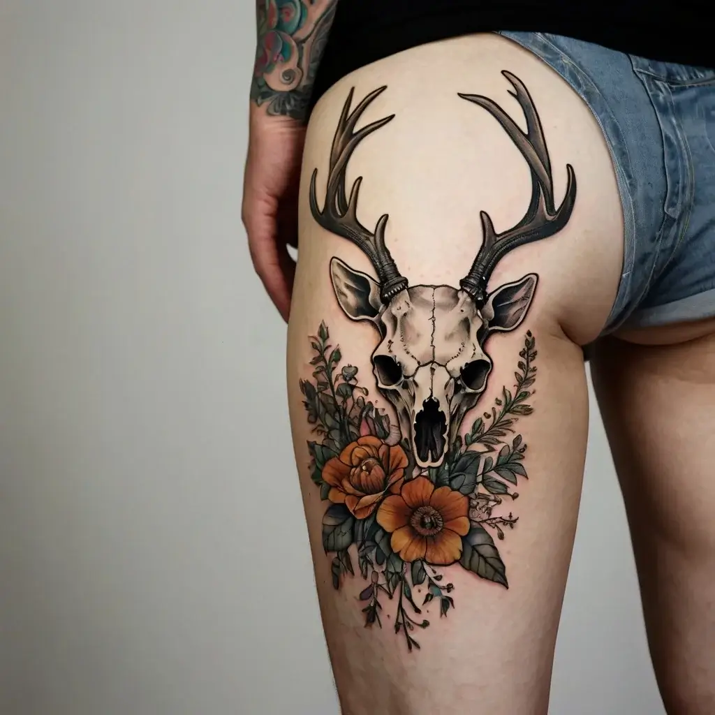 deer skull tattoos (48)